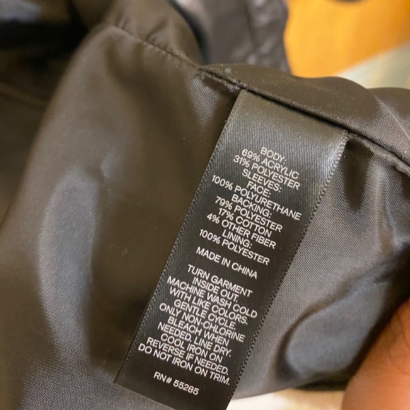 Express Faux Fur and Leather Moto Jacket - Picture 6 of 7